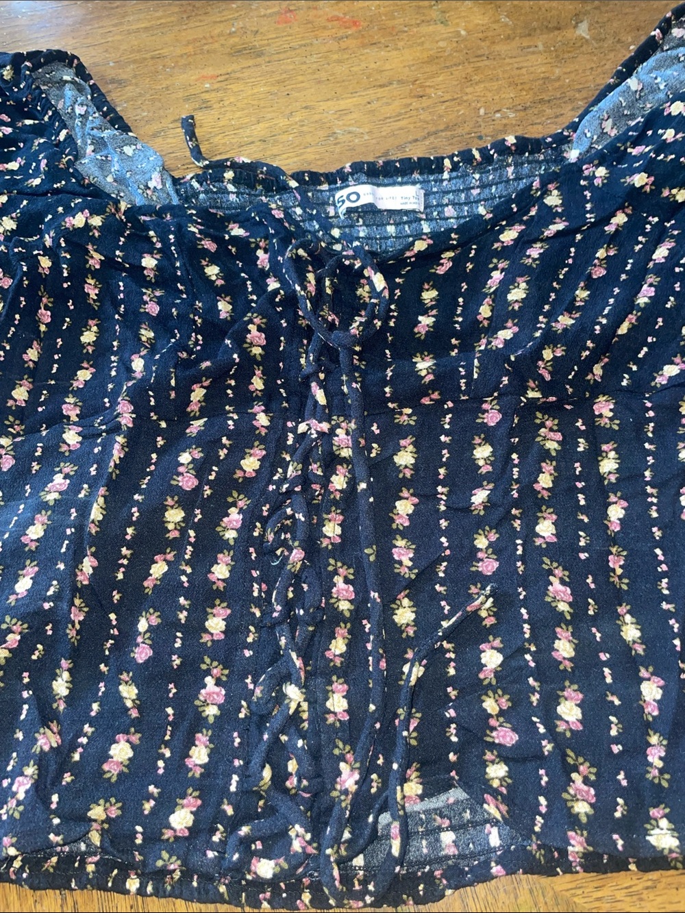 Cropped corset look top